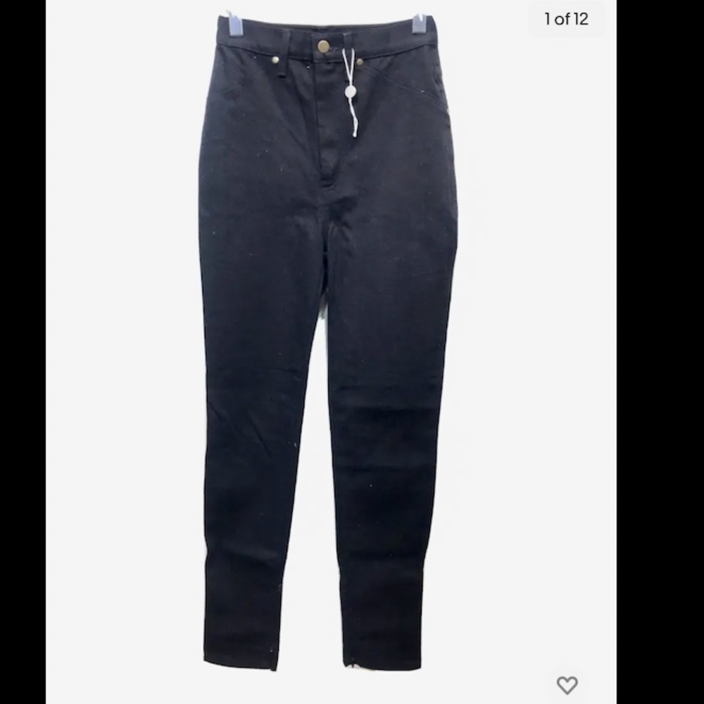 Rodarte Women’s High Waisted Skinny Jeans Black 8